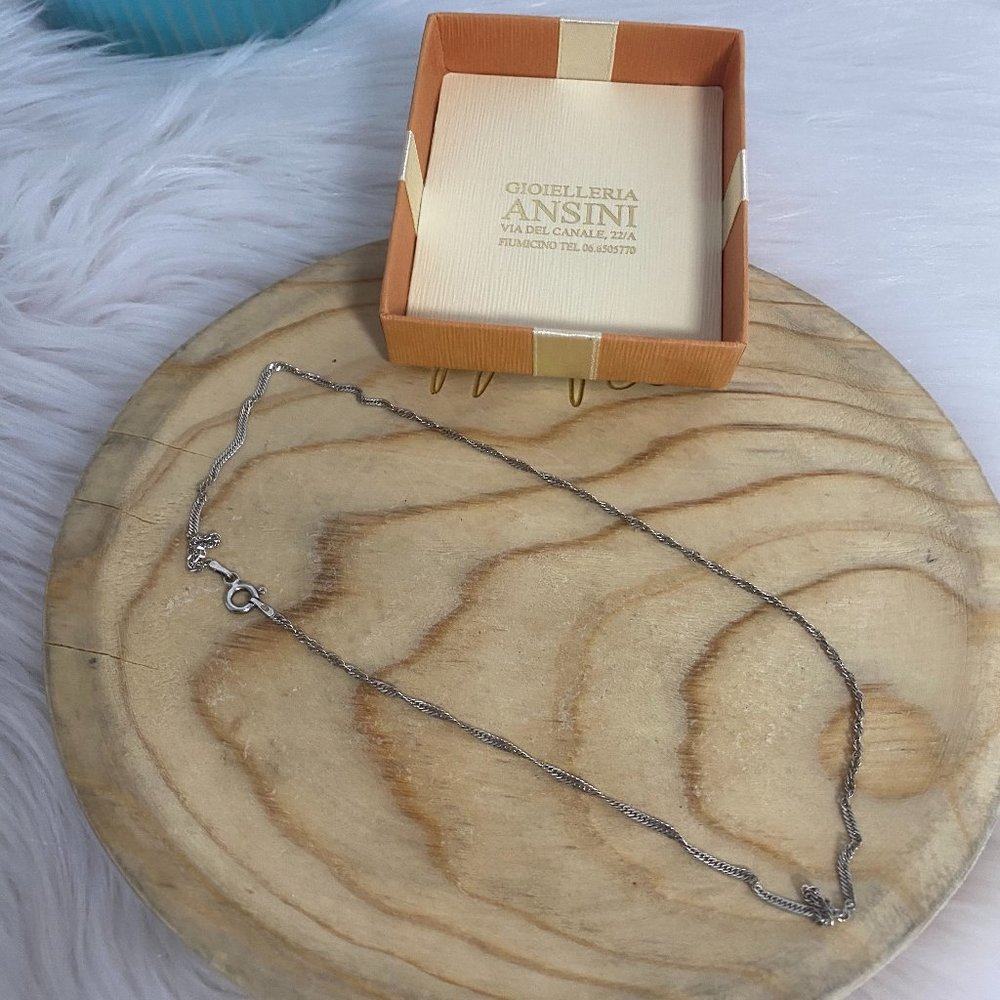 Real silver chain necklace